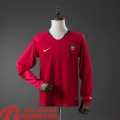 Portugal Retro Maillots De Foot Domicile Homme Manche Longue 2018 FG1308