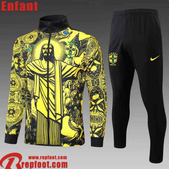 Bresil KIT Veste Foot Enfant 2024 2025 C540  Bresil KIT Veste Foot Enfant 2024 2025 C540