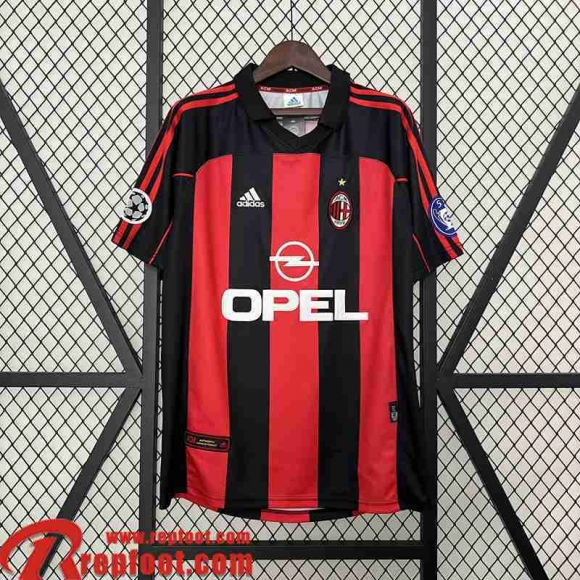 AC Milan Retro Maillot De Foot Domicile Homme 00 01 FG496 AC Milan Retro Maillot De Foot Domicile Homme 00 01 FG496