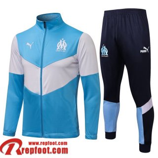 Olympique De Marseille Veste Foot 2021 2022 Homme Blanc bleu JK144