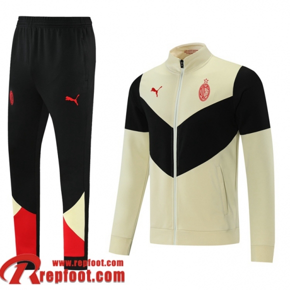 AC Milan Veste Foot 2021 2022 Homme Jaune clair-noir JK168