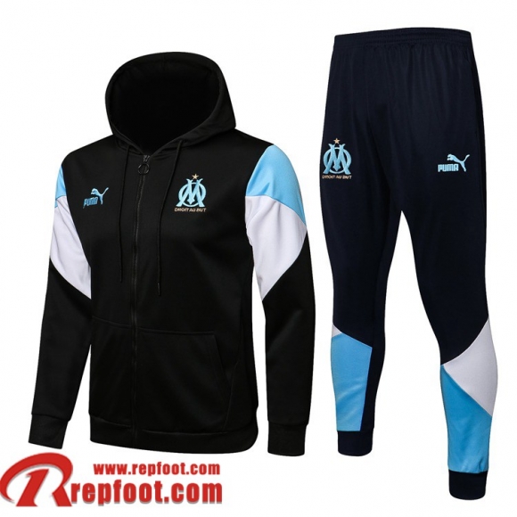 Olympique De Marseille Veste Foot - Sweat A Capuche 2021 2022 Homme le noir JK179  Olympique De Marseille Veste Foot - Sweat A Capuche 2021 2022 Homme le noir JK179