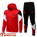 AC Milan Veste Foot - Sweat A Capuche 2021 2022 Homme rouge JK182