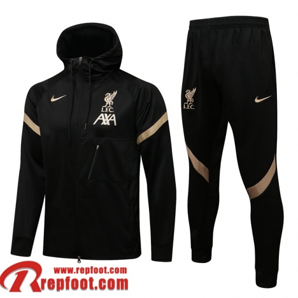 Liverpool Veste Foot - Sweat A Capuche 2021 2022 Homme le noir JK185  Liverpool Veste Foot - Sweat A Capuche 2021 2022 Homme le noir JK185