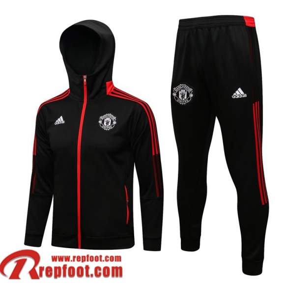 Manchester United Veste Foot - Sweat A Capuche 2021 2022 Homme le noir JK187