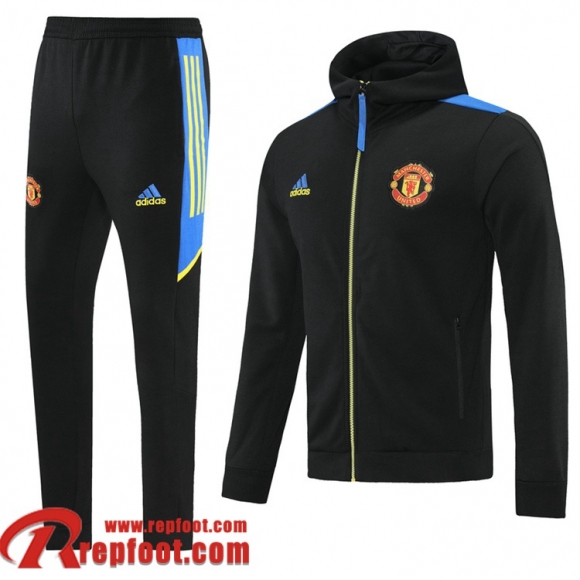 Manchester United Veste Foot - Sweat A Capuche 2021 2022 Homme le noir JK199