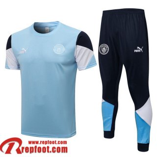 Manchester City T-Shirt 2021 2022 Homme Bleu clair PL169