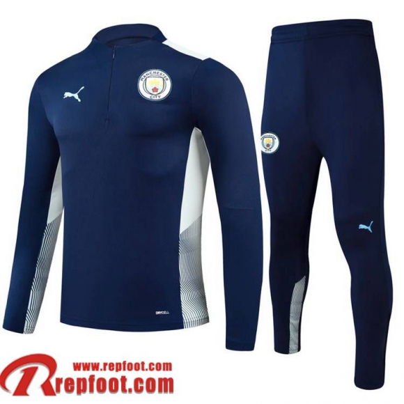 Manchester City Survetement de Foot 2021 2022 Homme bleu marine TG122