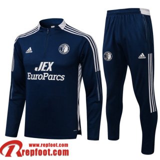 Feyenoord Rotterdam Survetement de Foot 2021 2022 Homme bleu marine TG132