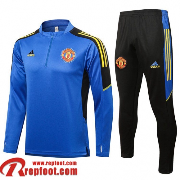 Manchester United Survetement de Foot 2021 2022 Homme bleu marine TG134