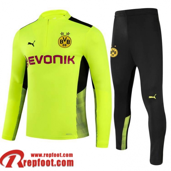 Dortmund Survetement de Foot 2021 2022 Enfant Vert fluorescent TK90