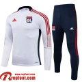 Olympique De Lyon Survetement de Foot 2021 2022 Enfant blanche TK92
