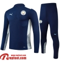 Manchester City Survetement de Foot 2021 2022 Enfant Bleu foncé TK98