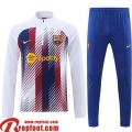 Barcelone Survetement de Foot Blanc Homme 23 24 A86