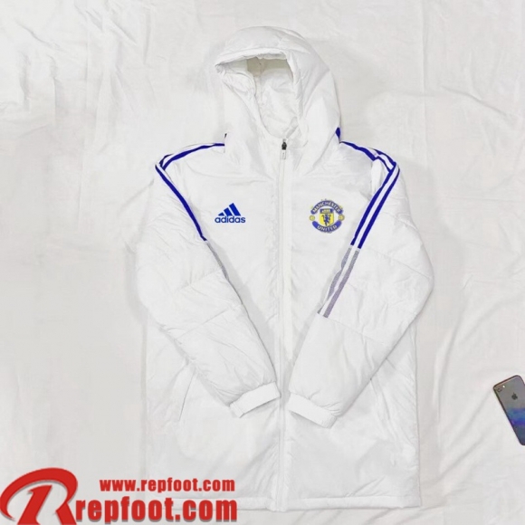 Doudoune Foot Manchester United Blanc Homme 22 23 DD137  Doudoune Foot Manchester United Blanc Homme 22 23 DD137