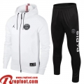 Veste Foot - Sweat A Capuche PSG Blanc Homme 22 23 JK575