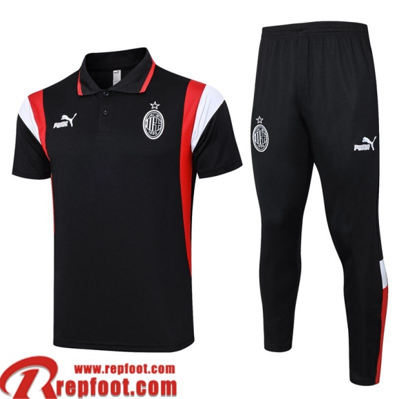 AC Milan Polo foot noir Homme 23 24 E09  AC Milan Polo foot noir Homme 23 24 E09