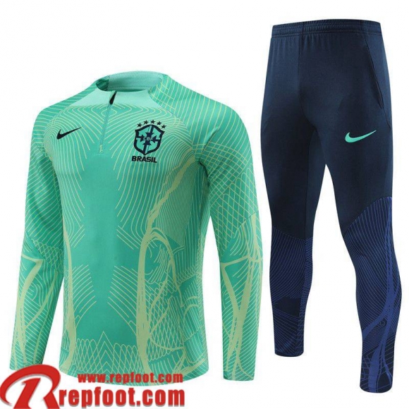 Survetement de Foot Bresil vert Homme 22 23 TG489 Survetement de Foot Bresil vert Homme 22 23 TG489