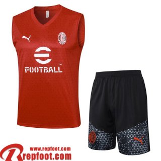 AC Milan Survetement Sans manches rouge Homme 23 24 A128