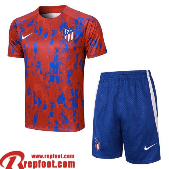 Atletico Madrid Survetement T Shirt rouge Homme 23 24 A132
