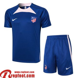 Atletico Madrid Survetement T Shirt bleu Homme 23 24 A137