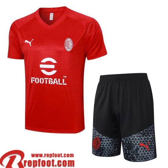AC Milan Survetement T Shirt rouge Homme 23 24 A138