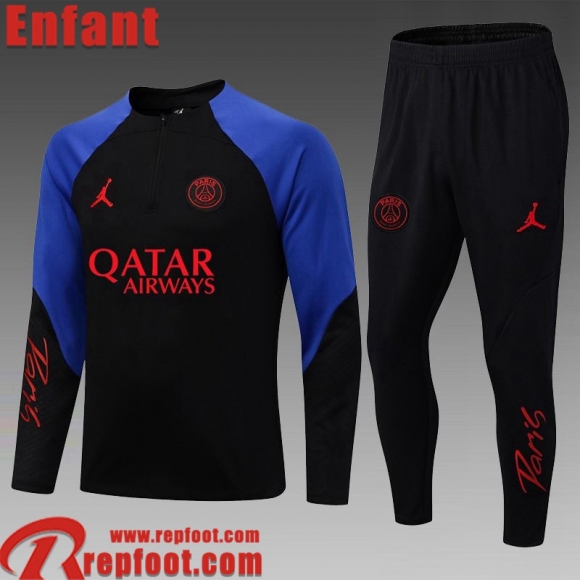 Survetement de Foot PSG Noir Enfant 22 23 TK394