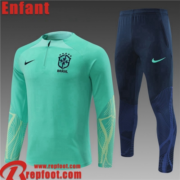 Survetement de Foot Bresil vert Enfant 22 23 TK400