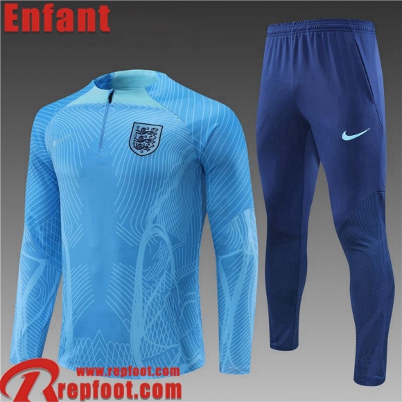 Survetement de Foot Angleterre bleu Enfant 22 23 TK403  Survetement de Foot Angleterre bleu Enfant 22 23 TK403