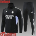 Survetement de Foot Real Madrid Noir Enfant 22 23 TK407