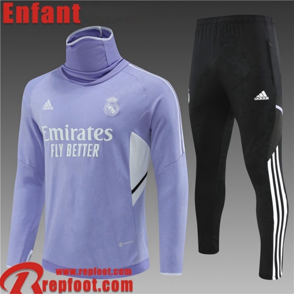 Survetement de Foot Real Madrid Violet Enfant 22 23 TK413