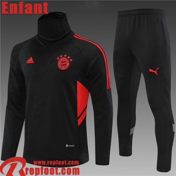 Survetement de Foot Bayern Munich Noir Enfant 22 23 TK418  Survetement de Foot Bayern Munich Noir Enfant 22 23 TK418