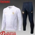 Survetement de Foot France Blanc Enfant 22 23 TK436