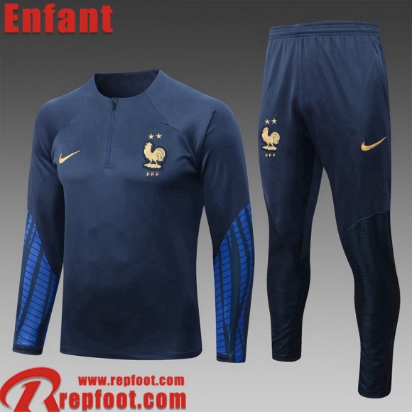 Survetement de Foot France bleu Enfant 22 23 TK444