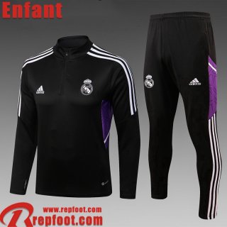 Survetement de Foot Real Madrid Noir Enfant 22 23 TK458