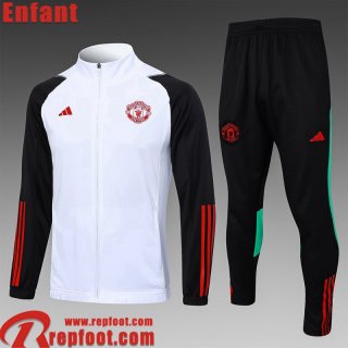 Manchester United Veste Foot Blanc Enfant 23 24 C42