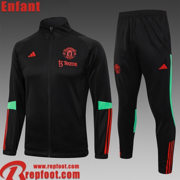 Manchester United Veste Foot noir Enfant 23 24 C43