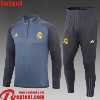 Real Madrid Survetement de Foot gris foncé Enfant 23 24 C52