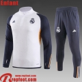 Real Madrid Survetement de Foot Blanc Enfant 23 24 C62