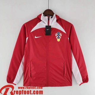 Coupe Vent - Sweat a Capuche Croatie rouge Homme 22 23 WK172
