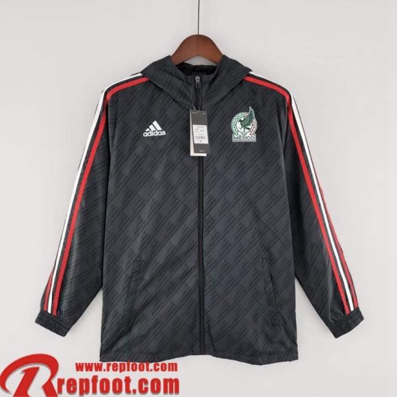 Coupe Vent - Sweat a Capuche Mexique Noir Homme 22 23 WK175