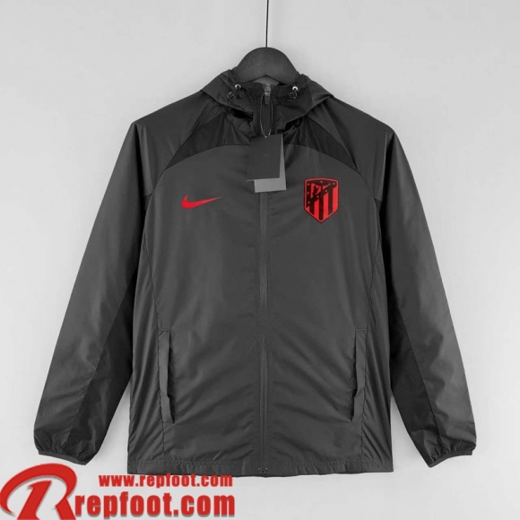 Coupe Vent - Sweat a Capuche Atletico Madrid Noir Homme 22 23 WK177