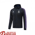 Coupe Vent - Sweat a Capuche Real Madrid Noir Homme 22 23 WK146