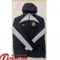 Coupe Vent - Sweat a Capuche Corinthians Noir Homme 22 23 WK162  Coupe Vent - Sweat a Capuche Corinthians Noir Homme 22 23 WK162