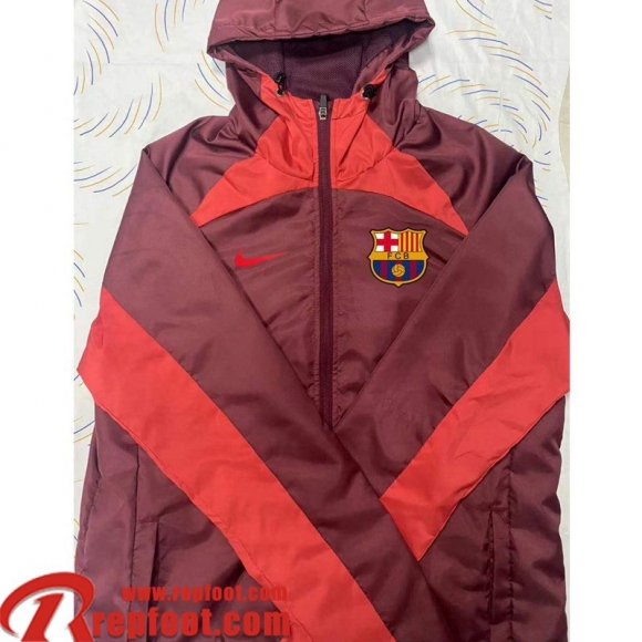 Coupe Vent - Sweat a Capuche Barcelone rouge Homme 22 23 WK163 Coupe Vent - Sweat a Capuche Barcelone rouge Homme 22 23 WK163