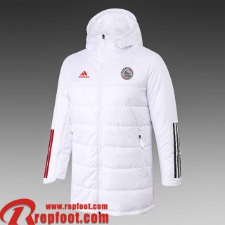 AJAX Doudoune Foot blanche Homme 2021 2022 DD52