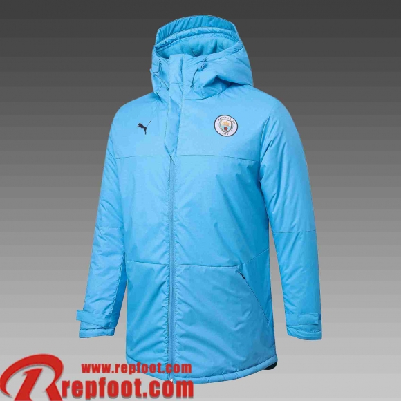 Manchester City Doudoune Foot bleu Homme 2021 2022 DD54