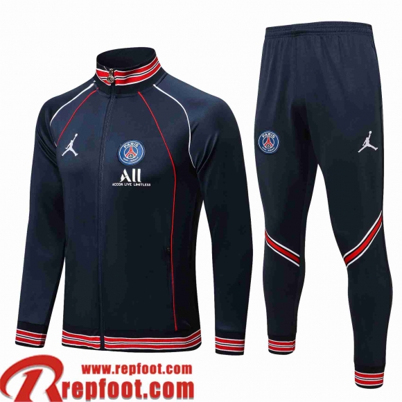 PSG Paris Veste Foot bleu Noir Homme 2021 2022 JK203