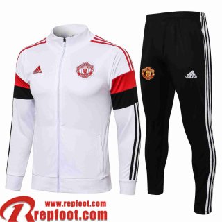 Manchester United Veste Foot blanche Homme 2021 2022 JK213