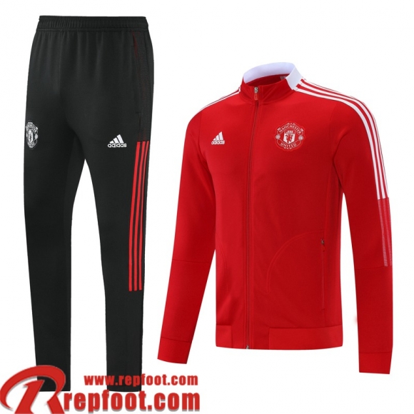 Manchester United Veste Foot rouge Homme 2021 2022 JK219 Manchester United Veste Foot rouge Homme 2021 2022 JK219